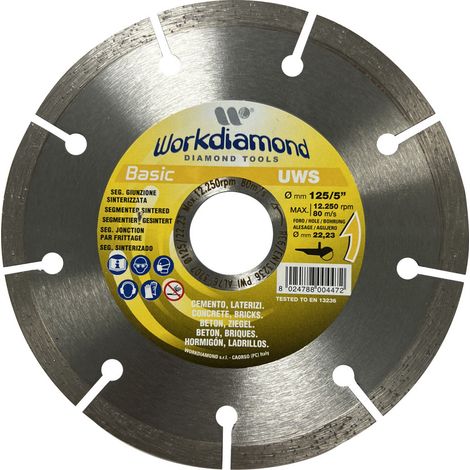 Disque diamant 125 m beton pierre materiaux a jante segmentee