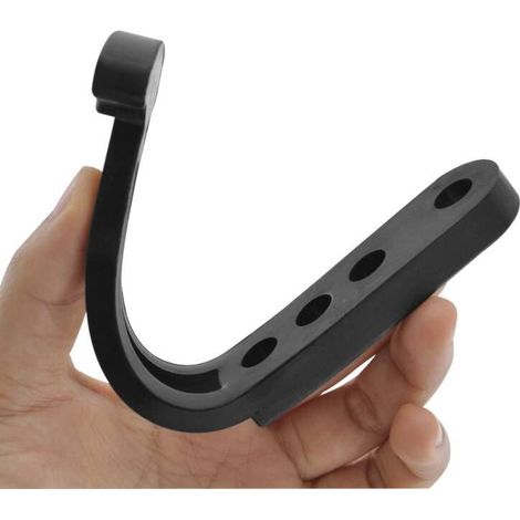 Crochets en caoutchouc haute qualité 4 et 3 trous – Boucles traction en T, boucles d'échelle – Quincaillerie marine – Noir 4 trous (1/3)