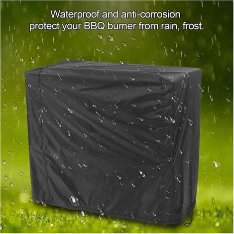 Housse de barbecue imperméable pour extérieur - Protection de gril - Dimensions 80 x 66 x 100 cm - Noir - Polyester (1/4)
