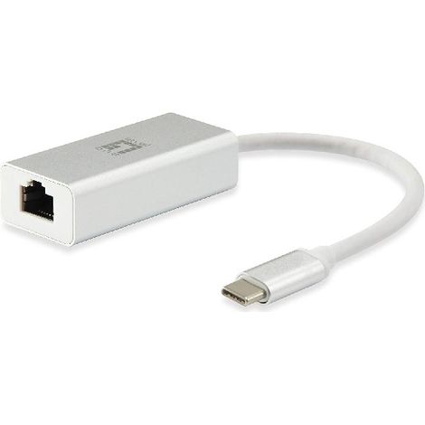 LevelOne USB-C 0402 - Adaptador de Red Gigabit USB-C a RJ45 (10/100/1000, 0,15 m)