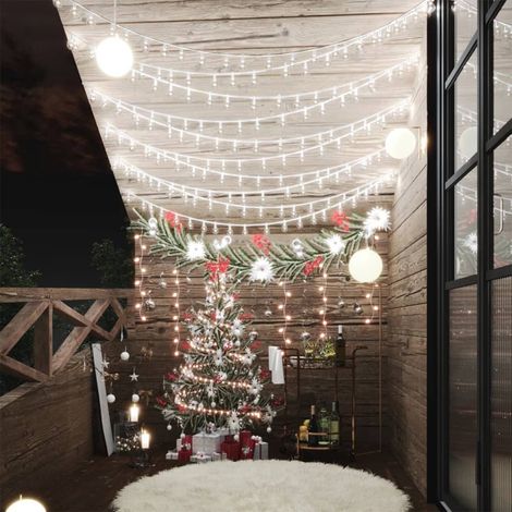 vidaXL Filo di Luci Sferiche 40 m 400 LED Bianco Freddo 8 Funzioni (1/5)