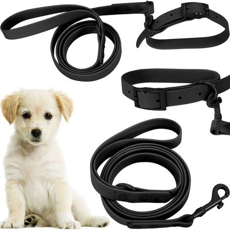 Leash and Collar PJ-067 black S