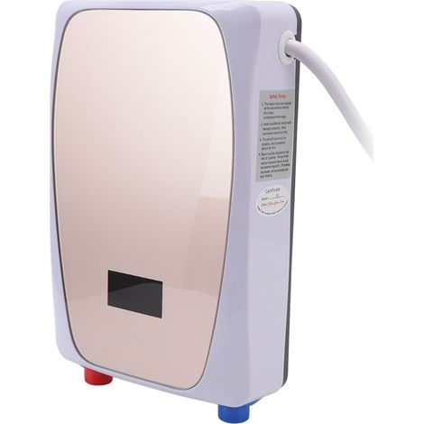 Chauffe-eau électrique instantané domestique 220 V, chauffage rapide, fixation murale, 6 000 W, kit chauffe-eau + douche, 206 Or (1/5)