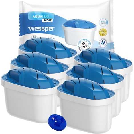 Filtre à eau Cartouche filtrante Compatible avec carafe filtrante Maxtra, Style, Unimax Idéal pour les athlètes 6 pièces (1/5)