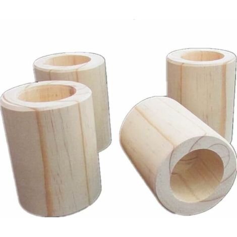 Élévateurs de meubles en bois massif – Lot de 4 – Hauteur 10cm – Écologique et durable – Optimise l'espace sous les lits et canapés (1/3)