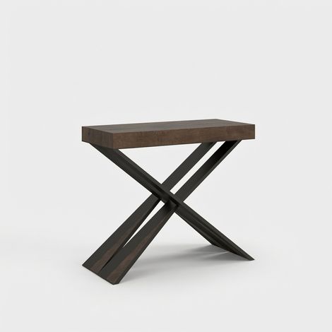 Consola extensible en mesa de madera de nogal 90x40-300cm Diago Premium Noix (1/5)