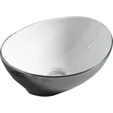 Mexen Elza Aufsatzwaschbecken 40 x 33 cm, Silber/Weiß - 21014079 (1/2)