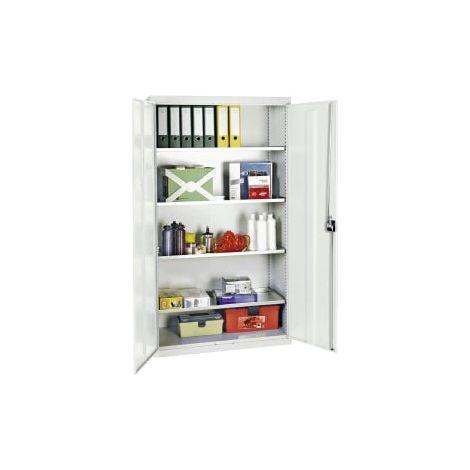 Armadio porta attrezzi e materiali Stumpf serie 3000 grigio chiaro + 4 ripiani estraibili continui - 3008007