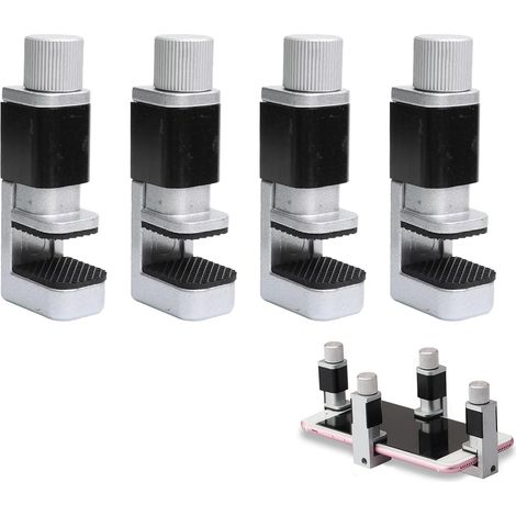 Clip Écran Smartphone Métal - 4 pièces, Clip Écran Smartphone Réglable - Pour Ordinateur/Tablette (1/5)