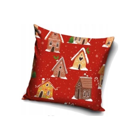 FUNDA DE ALMOHADA 40x40 Regalo de Navidad con diseño de pan de jengibre W05X