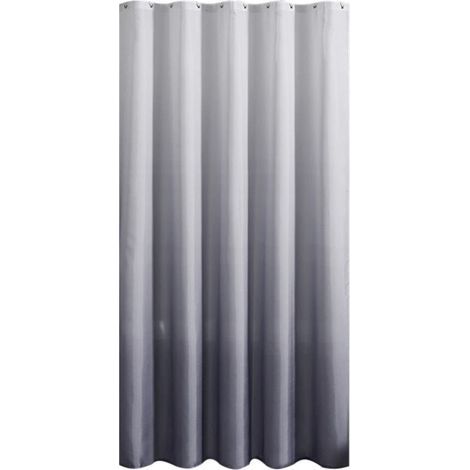 Rideau de douche imperméable en polyester dégradé – épais, imprimé numériquement, facile à nettoyer, lavable en machine, disponible en plusieurs couleurs. (1/5)
