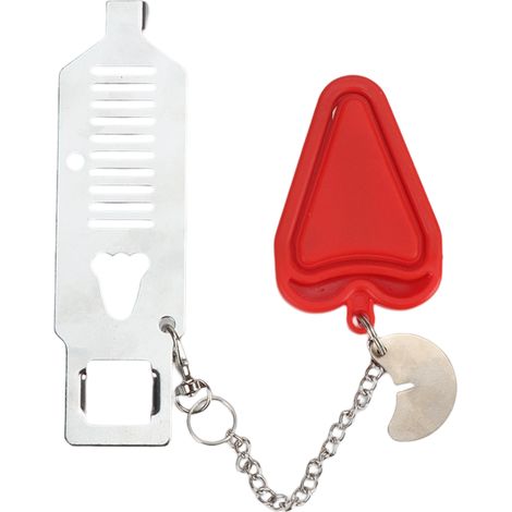 Serrure de sécurité pour porte, couleur rouge, pour installation domestique et usage quotidien.-AquaForge (1/5)