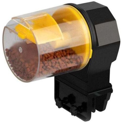 Pair Distributeur de nourriture pour poisson -Mangeoire automatique pour poissons, XU,Aquarium Minuterie d'alimentation automatique Mangeoire étanche à l'humidité (jaune) (1/4)