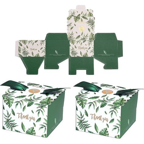 bote Bonbons En Papier, Bote-cadeau 50pcs Avec Ruban, Bote-cadeau De Baptme, Bote-cadeau De Mariage, Petite Bote-cadeau Pour Nol, Mariage, Fte, A (1/5)