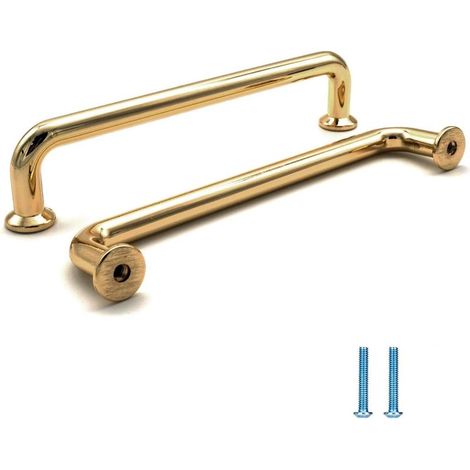 6-teiliges Set Küchenschrankgriffe, gebürstetes Gold, Küchengriffe - Goldene Küchenschubladengriffe, Küchenmöbelgriffe, 96 mm Lochabstand (1/5)