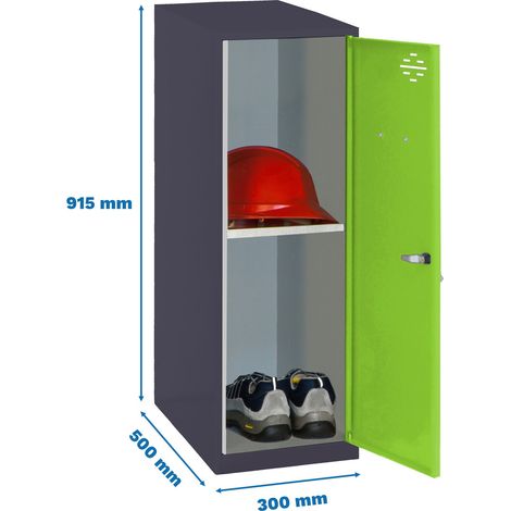 Simonrack Mini-Metal-Schrank Anthrazit und Grün Robust
