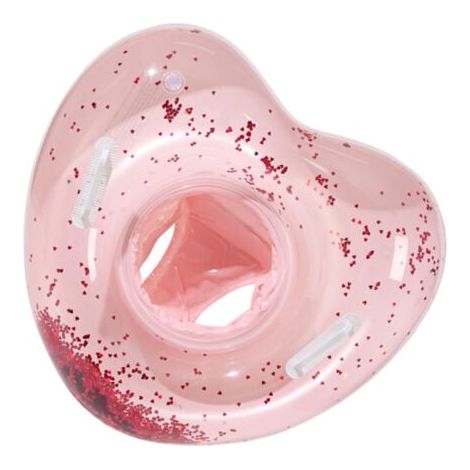 Flamant Cœur, Bouée Gonflable en Forme de Cœur, Accessoire de Loisirs Aquatiques pour Mariage, Plage, Fiançailles et Événements Festifs (1/5)