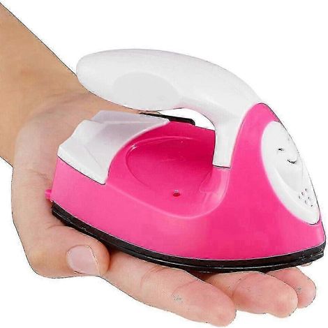 Mini fer à repasser électrique portable, accessoire de voyage idéal pour les travaux manuels et la couture. Compatible avec les vêtements et les loisirs créatifs.
