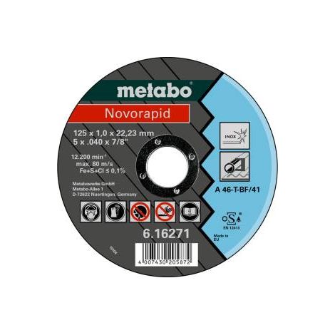 Dischi da taglio Novorapid 125x1.0x22.23 Acciaio inox Metabo (1/2)