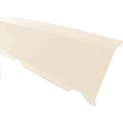 Colmo dentellato per parete in acciaio 1045 - L 2100mm - Beige 1015