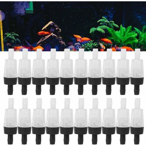 YMYNY Aquariumzubehör, 20-teiliges Rückschlagventil für Luftpumpen, Rückschlagventil, Zubehör für Aquariumzubehör, PVC-Einweg-Rückschlagventil für (1/4)