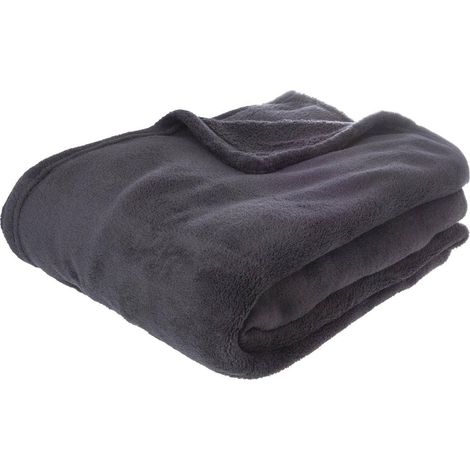 Lancio in microfibra Kiesa 125x150cm - Grigio antracite - Atmosphera créateur d'intérieur