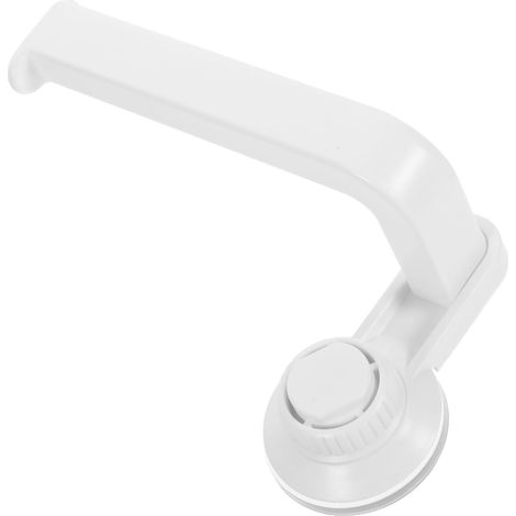 Porte papier toilette sans perçage à ventouse blanc en ABS (1/5)