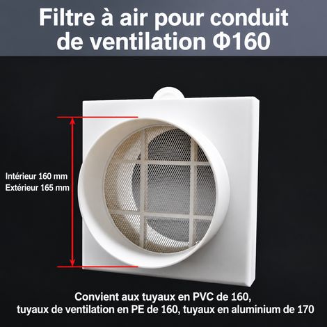 Préfiltre pour air neuf 160 avec grille en alliage d'aluminium VMC conduit ventilation 40 × 40 × 20 cm 2 kg – Livraison gratuite (1/5)