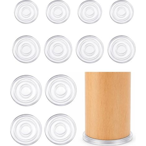 Lot de 12 Patins Silicone Auto-Adhésifs (30/40/50 mm), Pieds Antidérapants en Caoutchouc pour Table, Chaise & Planche à Découper – Stabilité Impeccable & Protection des Parquets (1/4)
