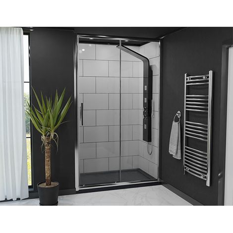 Wholesale Domestic Series 8 Plus Chrome 1200mm Sliding Shower Door (1/5)