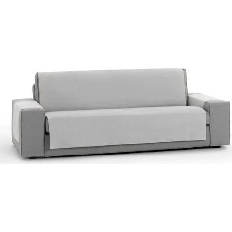 Housse-canapé - JUANIO - 4 place - Gris - 220x190 cm (accoudoir 80 cm) - Imperméable & antidérapante (1/3)