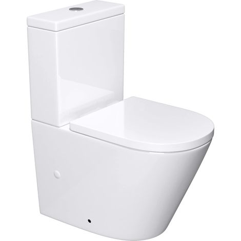 Mai & Mai Stand-WC Toilette Aachen179T Stand-Toilette aus Keramik spülrandloses WC bodenstehende Toilette