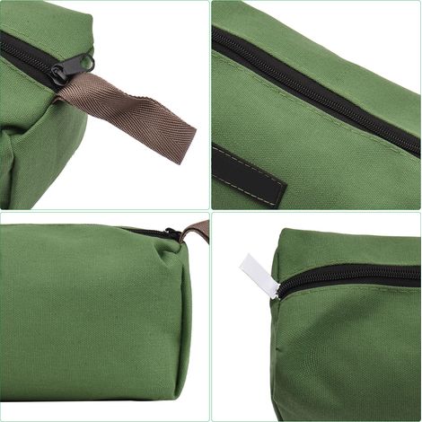 Bolsa de herramientas de lona PENGGONG con cremallera y correa para la muñeca, ideal para electricistas y carpinteros. Organizador de herramientas.