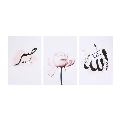 Jeffergarden 3pcs/set 21x30cm Islam Muslim Style Wall Art Canvas Painting Decorative Picture Home Decoration (1/5)