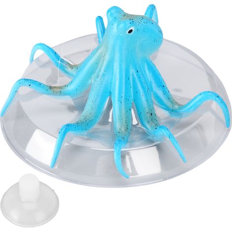 Pieuvre artificielle pour aquarium, aménagement paysager, pieuvre marine, accessoires de décoration marine, bleu (1/5)