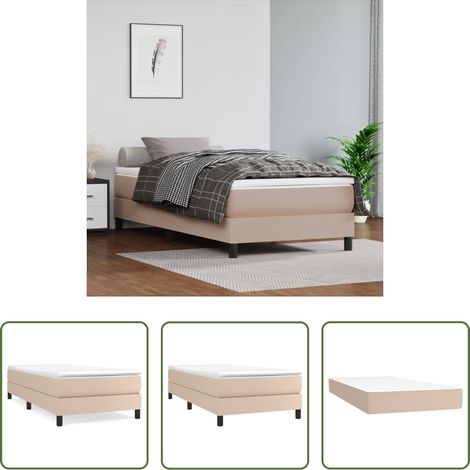 Kunstleder Matratze - Boxspringbett Matratze Cappuccino-Braun 100x200cm Kunstleder (1/5)