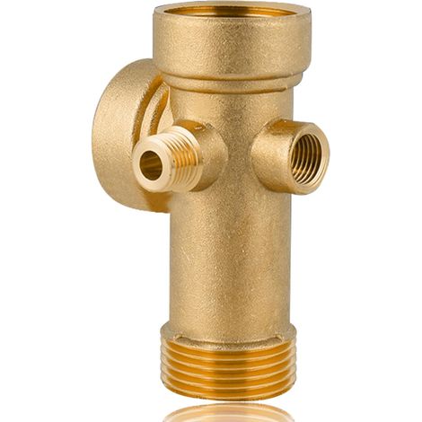 Répartiteur 5 voies en laiton, 1" IG/AG, pièce en T répartiteur d'eau 1" vers 1/4" (1/5)