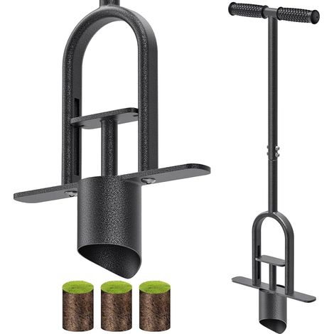 Plantoir à Bulbes, Outil de DéSherbage de Jardin 87cm Plantoir pour Tulipes 11.5cm Profondeur Accessoire Jardinage Bulbes avec Dégagement Automatique du Sol pour Les Sols Compactés (1/5)