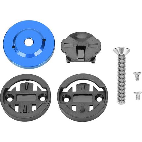 Support de compteur vélo GPS bleu pour tige de potence, support pour ordinateur de route montagne, compatible montre GPS et compteur de vitesse (1/5)