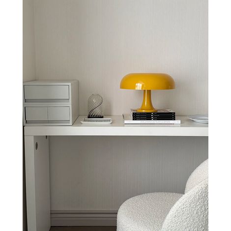 Lampe champignon, lampe de table champignon, lampe de chevet champignon LED, lampe de bureau esthétique moderne,jaune (1/5)