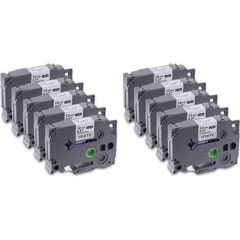 Lot de 10 rouleaux de ruban pour étiqueteuse Brother TZe-231 TZ-231, ruban laminé P-Press, pour modèles PT D200 D210 H100 1880 (1/5)