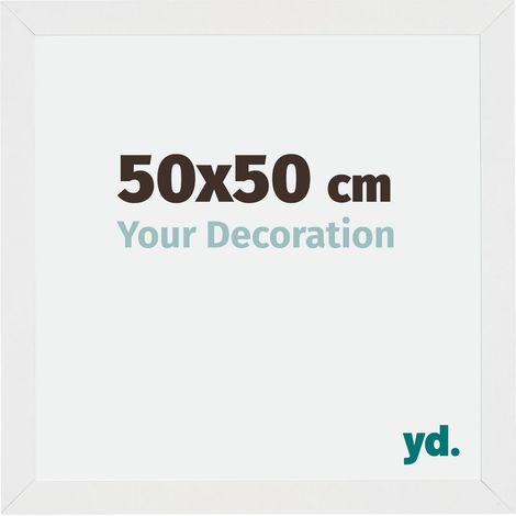 Cadre Puzzle 50x50 cm - cm - Blanc Brillant - MDF - Mura. (1/5)