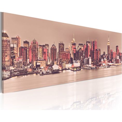 Tableau Imprimé "New York City of Light" 50 x 150 cm (1/2)