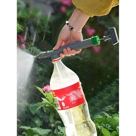 Pompe de pulvérisateur manuelle à haute pression réglable, tête de pulvérisateur pour bouteille d'eau, pour jardinage, nettoyage, brumisation, projets DIY (bricolage). (1/5)
