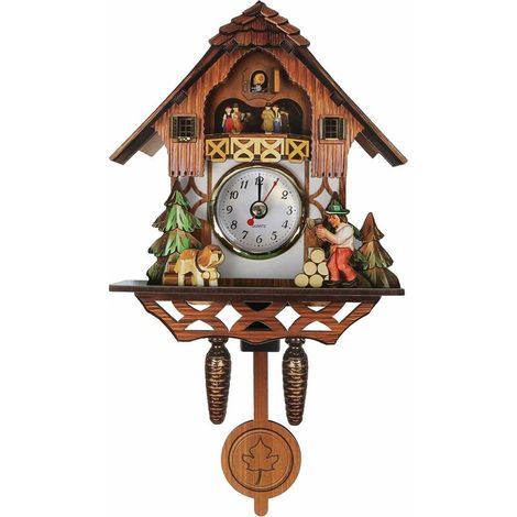 Black forest clock clock with quartzwork and cuckoo call, a