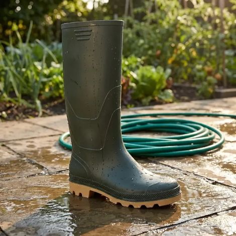 Bottes PVC vertes en plastique du 41 au 46 (1/5)