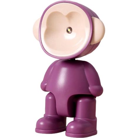 Robot à piles pour enfants, à pose ajustable Lampe de chevet chaleureuse pour chambre, salon, chambre d'enfant, bureau, table, étagère ou table de nuit