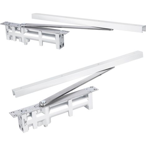 Ferme-portes hydrauliques dissimulés à positionnement automatique en aluminium, 80 kg, quincaillerie (1/5)