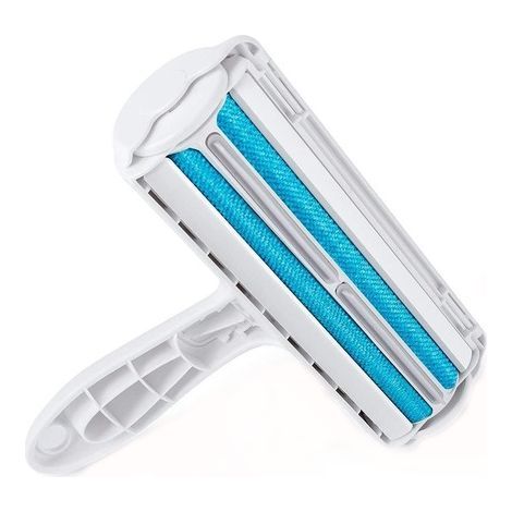 Brosse d'épilation, bidirectionnelle, ABS, pour nettoyer les poils de chien, de chat ou d'autres animaux, bleue (1/5)