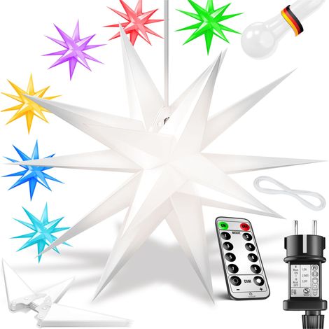 KESSER® Stella LED 3D, timer - 60 cm, Multicolore, con telecomando (1/5)